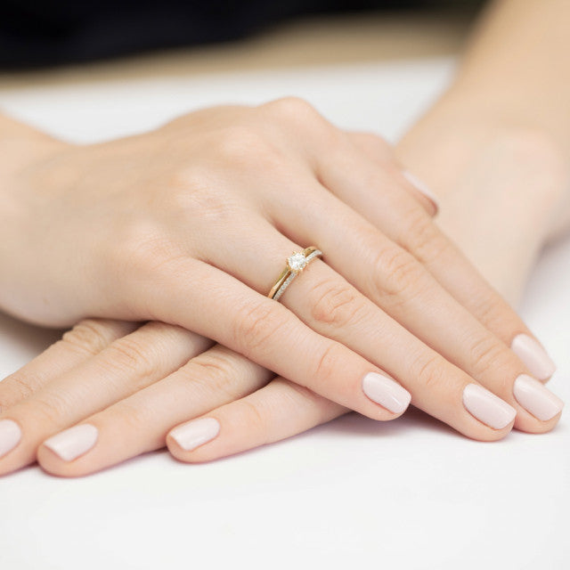 Inel Aur 14K cu Diamante Naturale 0.40 ct, imaginea 4 din 11