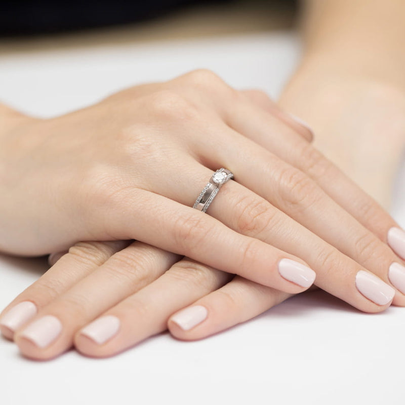 Inel Aur 14K cu Diamante Naturale 0.45 ct, imaginea 12 din 12