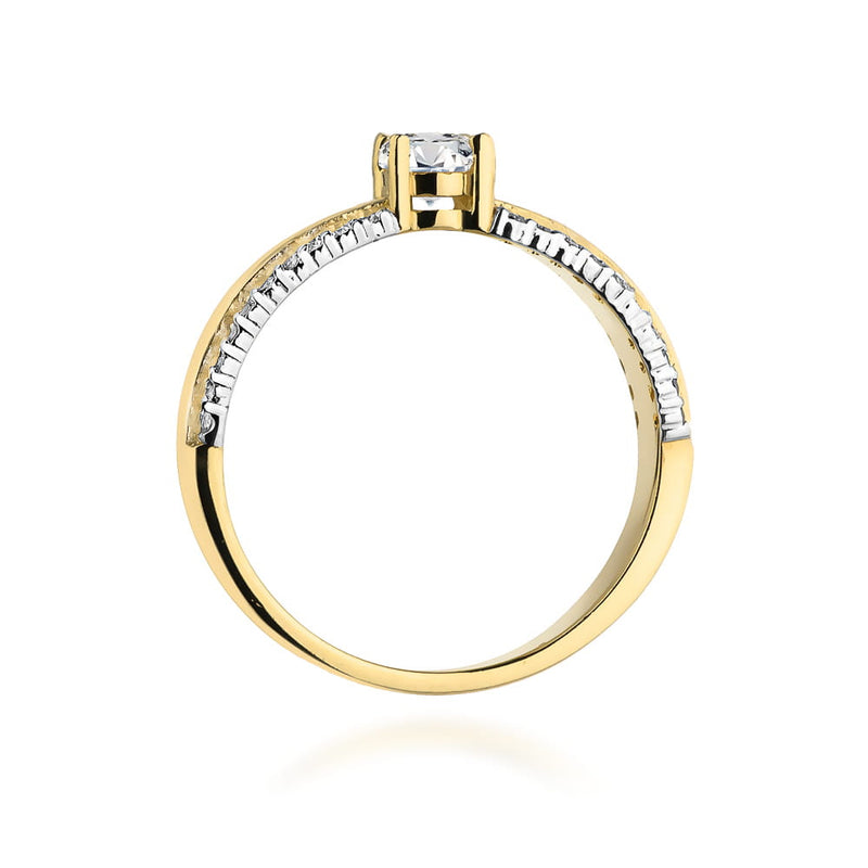 Inel Aur 14K cu Diamante Naturale 0.45 ct, imaginea 3 din 12