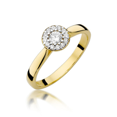 Inel Aur 14K cu Diamante Naturale 0.22 ct