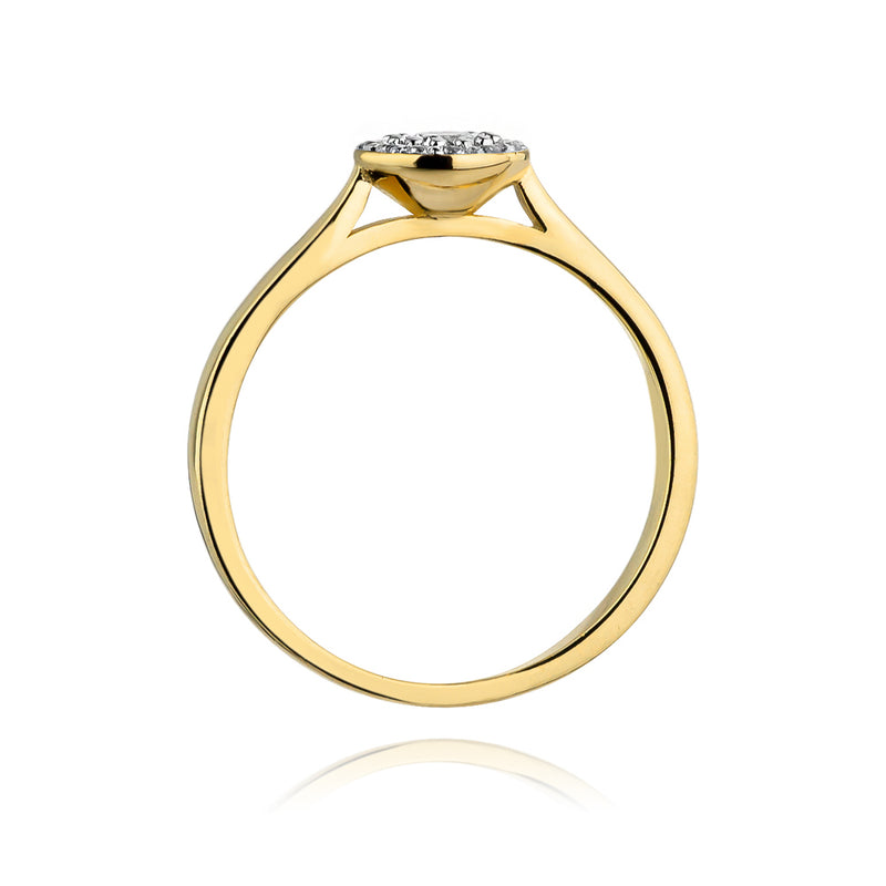 Inel Aur 14K cu Diamante Naturale 0.22 ct, imaginea 3 din 11