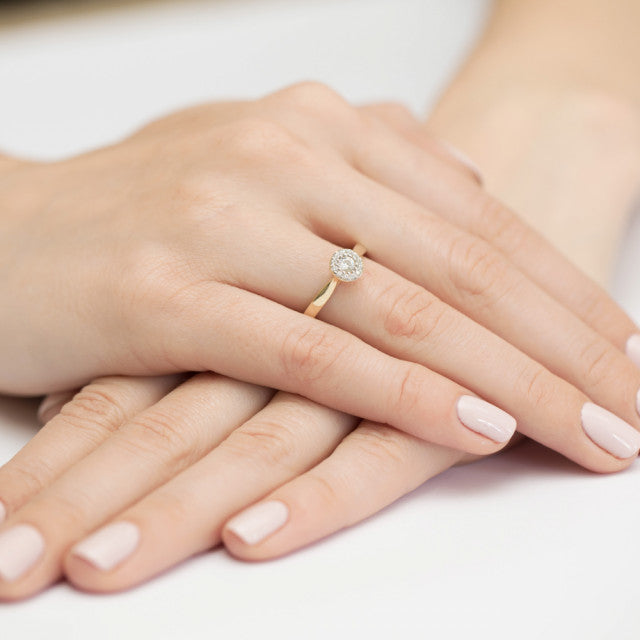 Inel Aur 14K cu Diamante Naturale 0.22 ct, imaginea 7 din 11