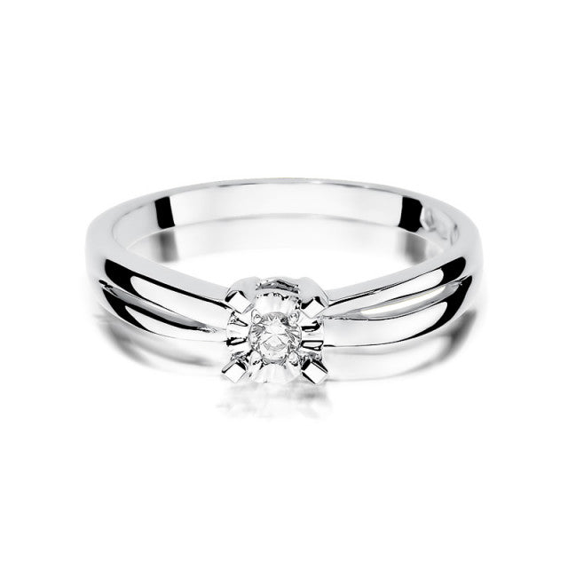 Inel Aur 14K cu Diamant Natural 0.08 ct, imaginea 5 din 11