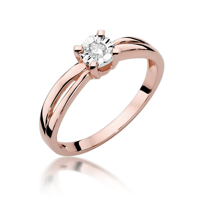 Inel Aur 14K cu Diamant Natural 0.08 ct, imaginea 8 din 11