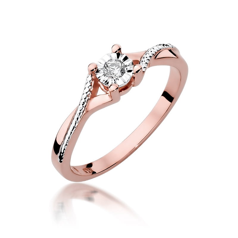 Inel Aur 14K cu Diamant Natural 0.08 ct, imaginea 8 din 11