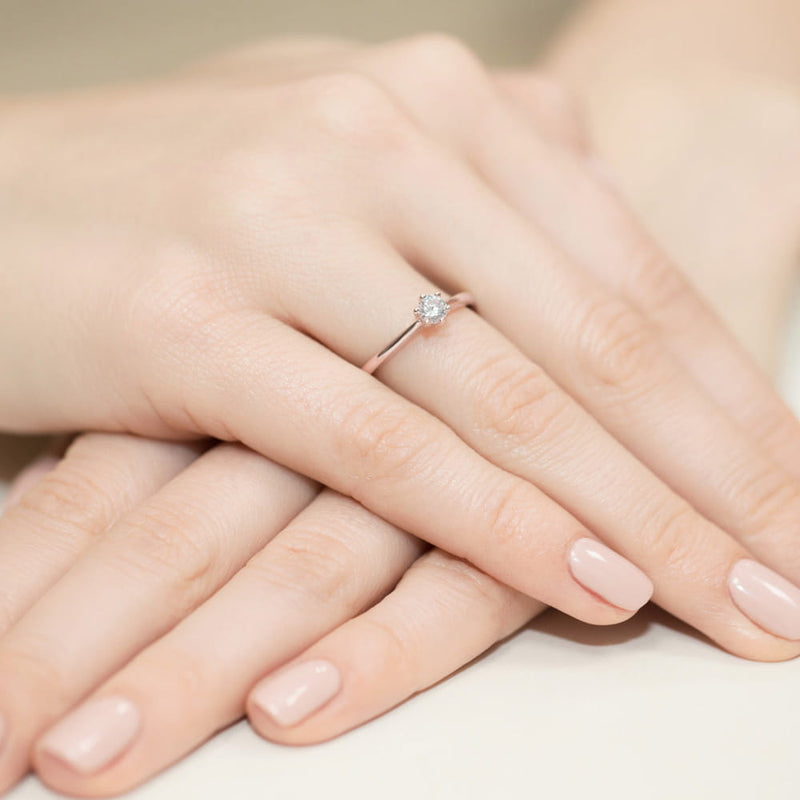 Inel Aur 14K cu Diamant Natural 0.15 ct, imaginea 11 din 11
