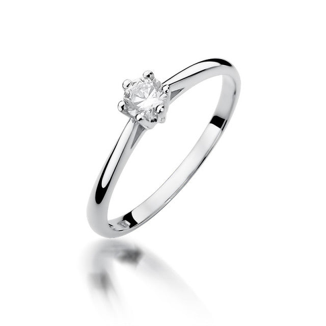 Inel Aur 14K cu Diamant Natural 0.15 ct, imaginea 4 din 11