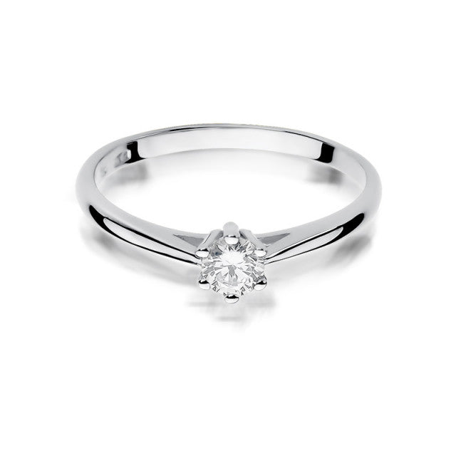 Inel Aur 14K cu Diamant Natural 0.15 ct, imaginea 5 din 11