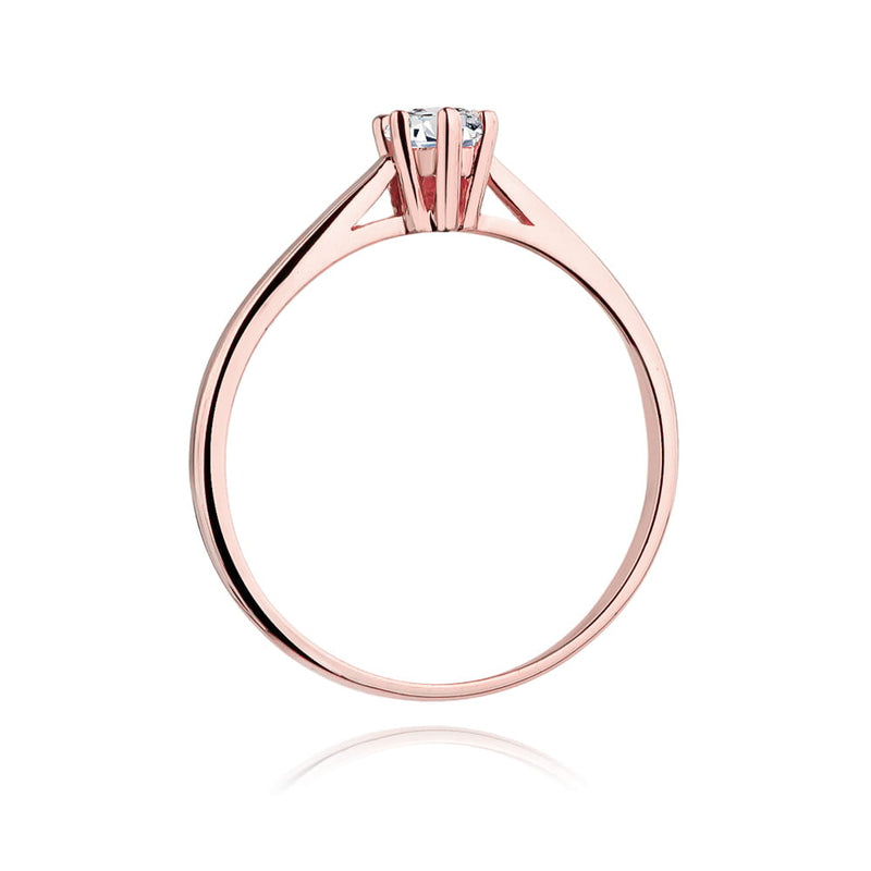 Inel Aur 14K cu Diamant Natural 0.15 ct, imaginea 10 din 11