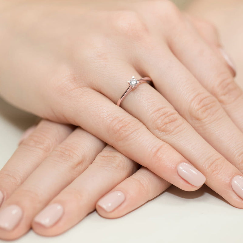 Inel Aur 14K cu Diamant Natural 0.15 ct, imaginea 11 din 11