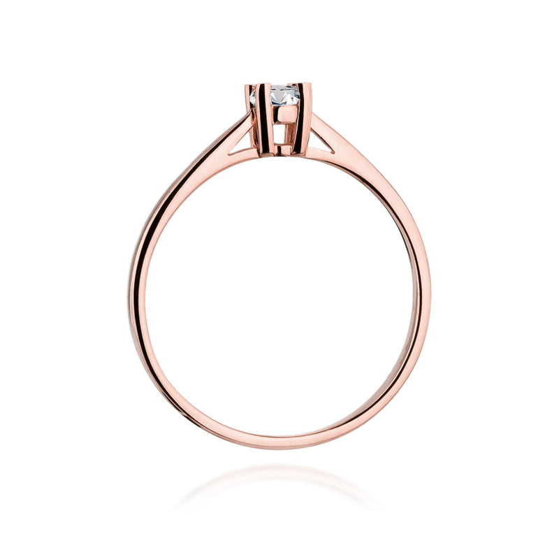 Inel Aur 14K cu Diamant Natural 0.15 ct, imaginea 10 din 11