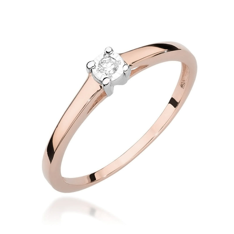 Inel Aur 14K cu Diamant Natural 0.03 ct, imaginea 8 din 10