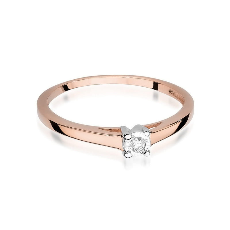 Inel Aur 14K cu Diamant Natural 0.03 ct, imaginea 9 din 10