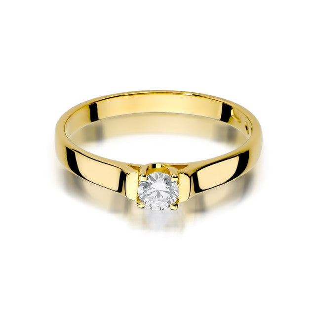 Inel Aur 14K cu Diamant Natural 0.18 ct, imaginea 2 din 11