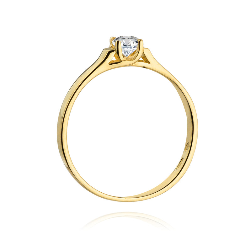 Inel Aur 14K cu Diamant Natural 0.18 ct, imaginea 3 din 11