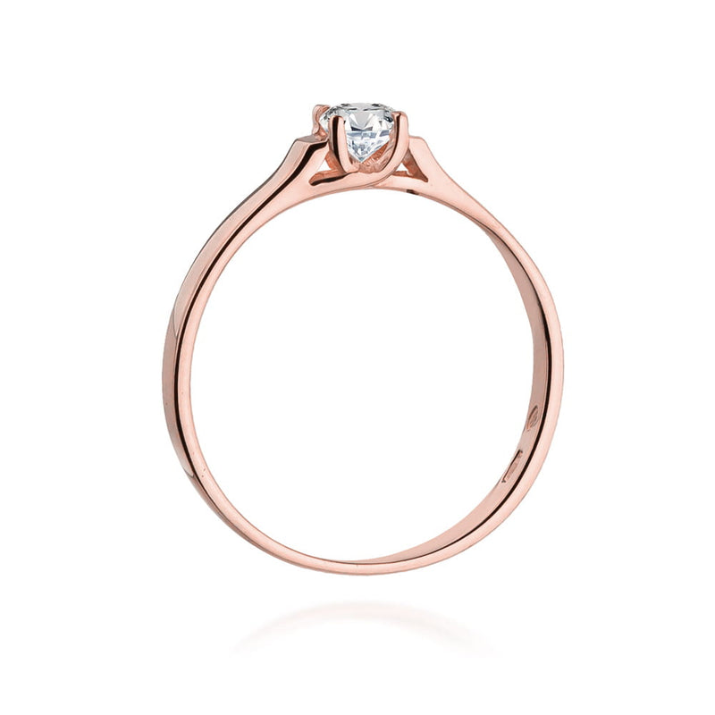 Inel Aur 14K cu Diamant Natural 0.18 ct, imaginea 10 din 11