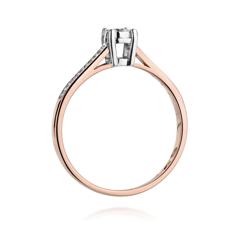 Inel Aur 14K cu Diamante Naturale 0.13 ct, imaginea 10 din 11