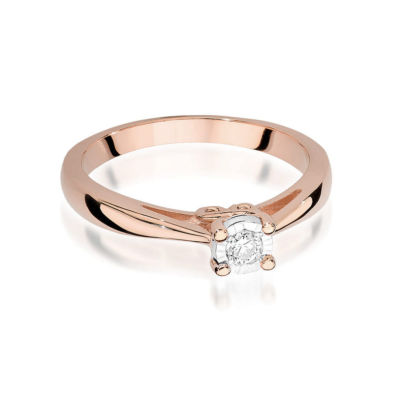 Inel Aur 14K cu Diamant Natural 0.08 ct, imaginea 9 din 11