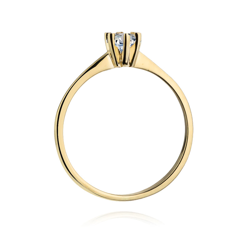 Inel Aur 14K cu Diamant Natural 0.23 ct, imaginea 3 din 11