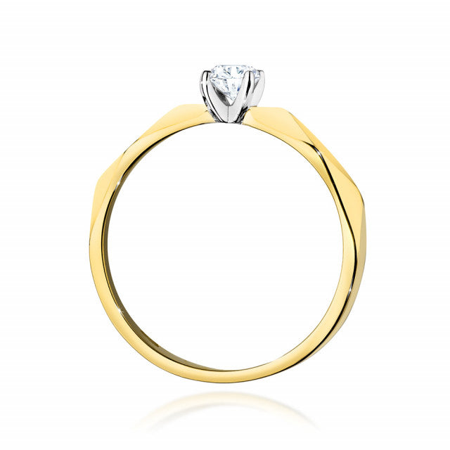 Inel Aur 14K cu Diamant Natural 0.15 ct, imaginea 3 din 10