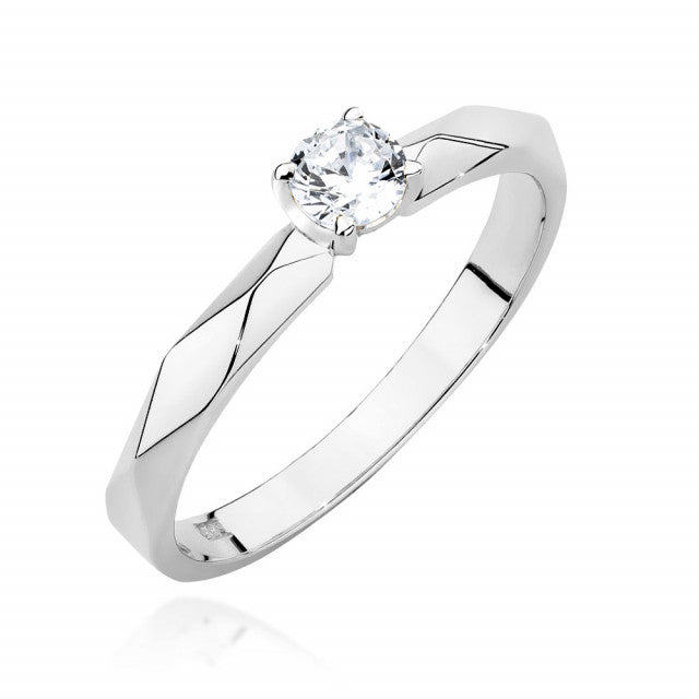 Inel Aur 14K cu Diamant Natural 0.15 ct, imaginea 4 din 10