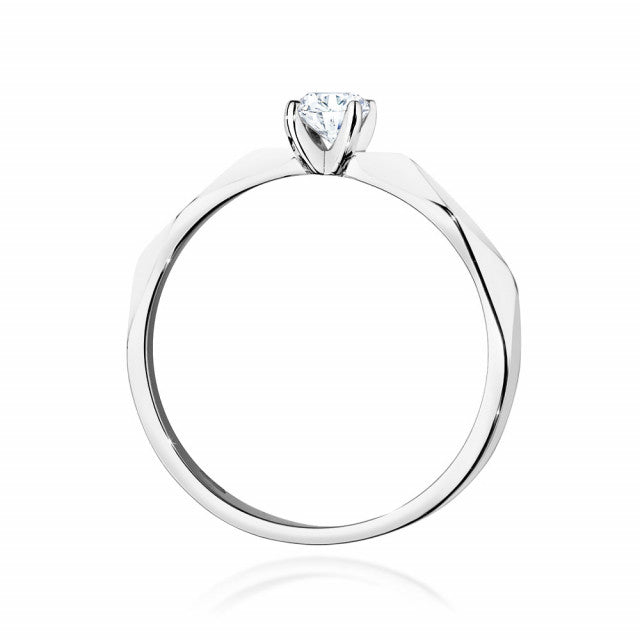 Inel Aur 14K cu Diamant Natural 0.15 ct, imaginea 6 din 10
