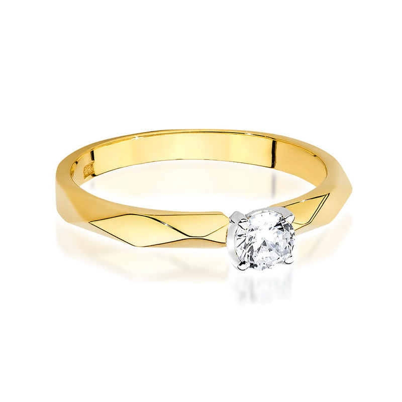 Inel Aur 14K cu Diamant Natural 0.20 ct, imaginea 2 din 12