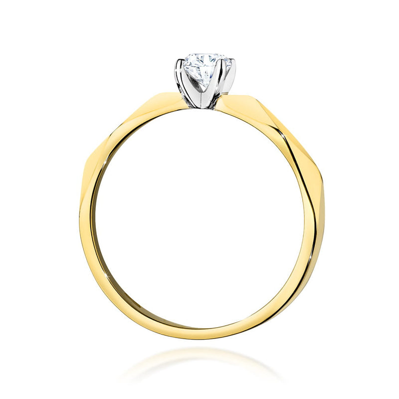 Inel Aur 14K cu Diamant Natural 0.20 ct, imaginea 3 din 12