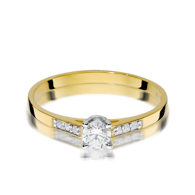 Inel Aur 14K cu Diamante Naturale 0.21 ct, imaginea 2 din 10