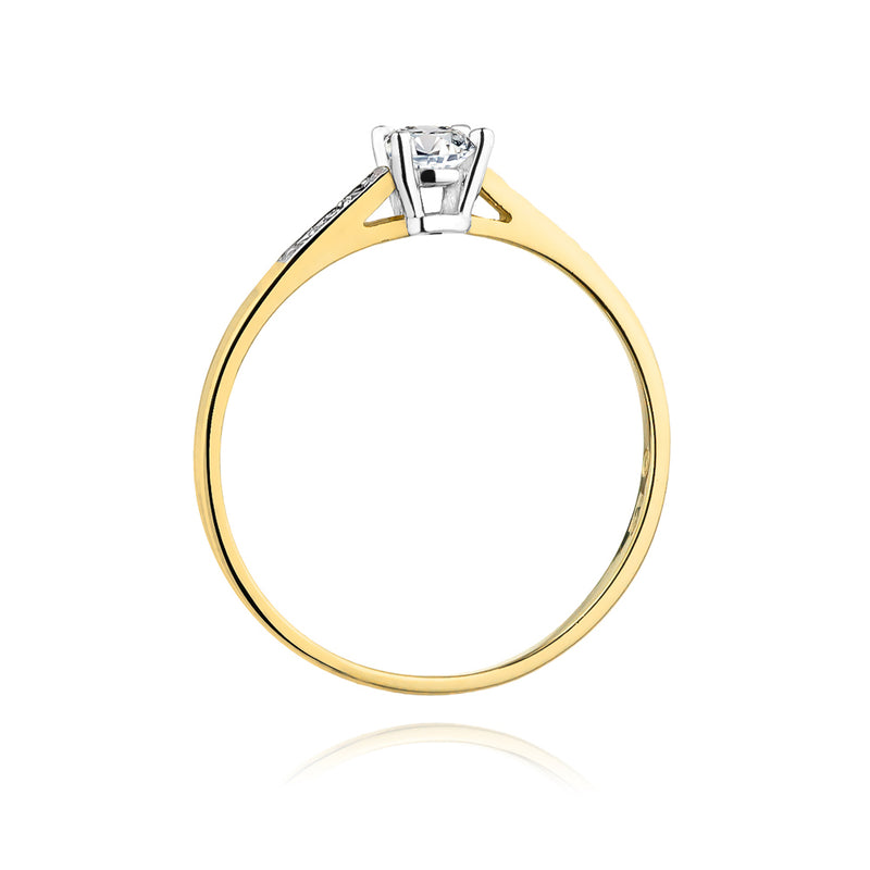 Inel Aur 14K cu Diamante Naturale 0.21 ct, imaginea 3 din 10