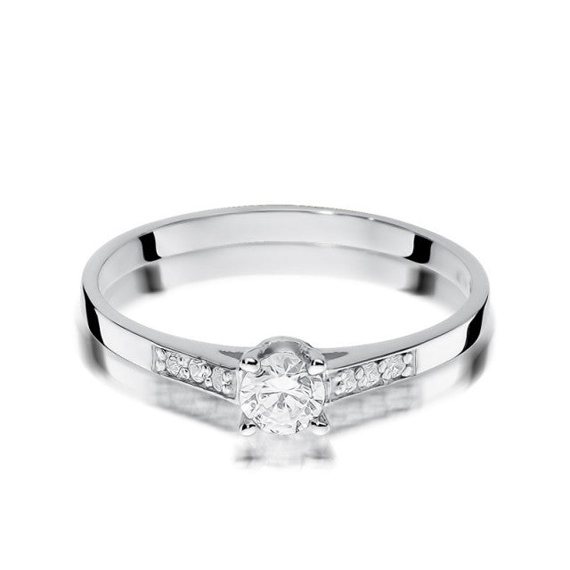 Inel Aur 14K cu Diamante Naturale 0.21 ct, imaginea 5 din 10