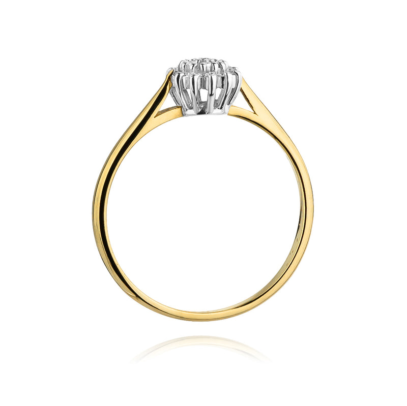 Inel Aur 14K cu Diamante Naturale 0.10 ct, imaginea 3 din 11