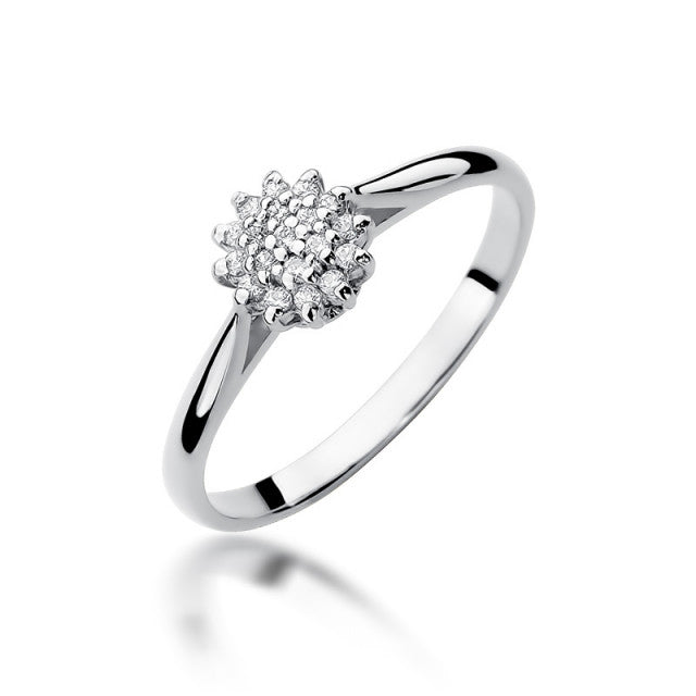 Inel Aur 14K cu Diamante Naturale 0.10 ct, imaginea 4 din 11
