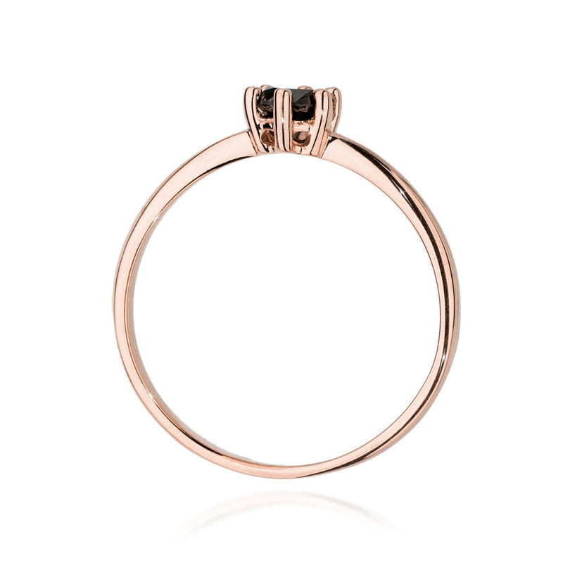 Inel Aur 14K cu Diamant Natural Negru 0.30 ct, imaginea 9 din 9