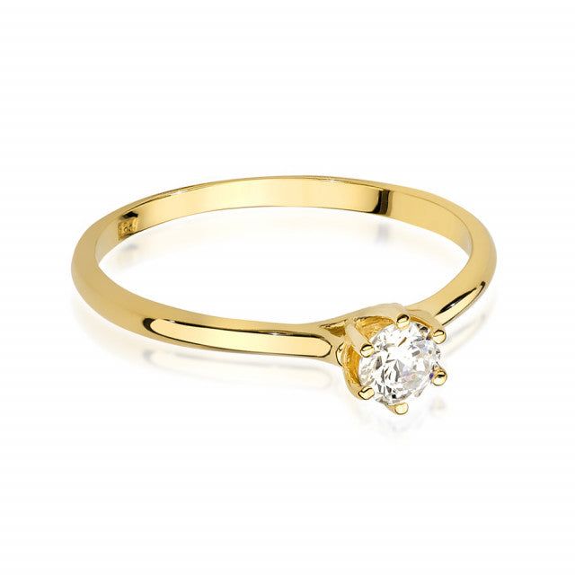 Inel Aur 14K cu Diamante Naturale 0.21 ct, imaginea 2 din 9
