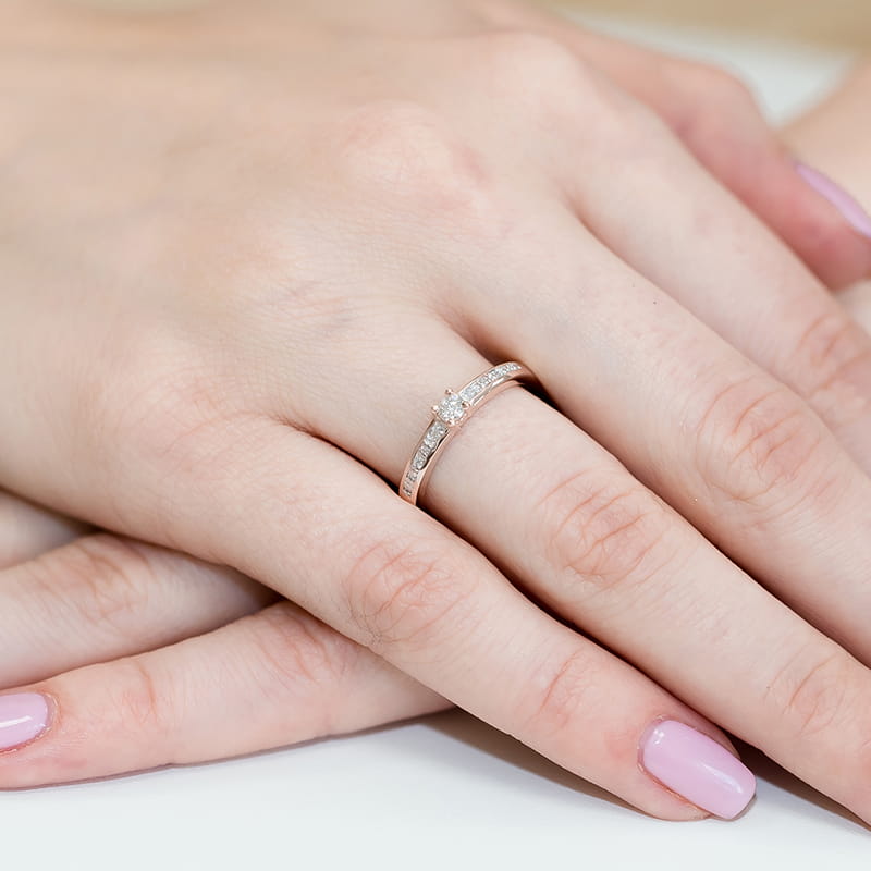 Inel Aur 14K cu Diamante Naturale 0.13 ct, imaginea 11 din 11