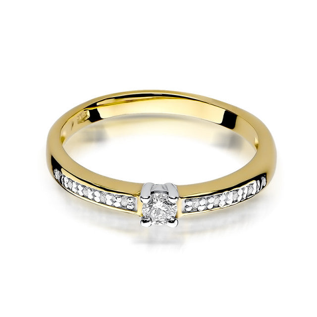 Inel Aur 14K cu Diamante Naturale 0.13 ct, imaginea 2 din 11
