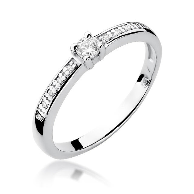 Inel Aur 14K cu Diamante Naturale 0.13 ct, imaginea 4 din 11