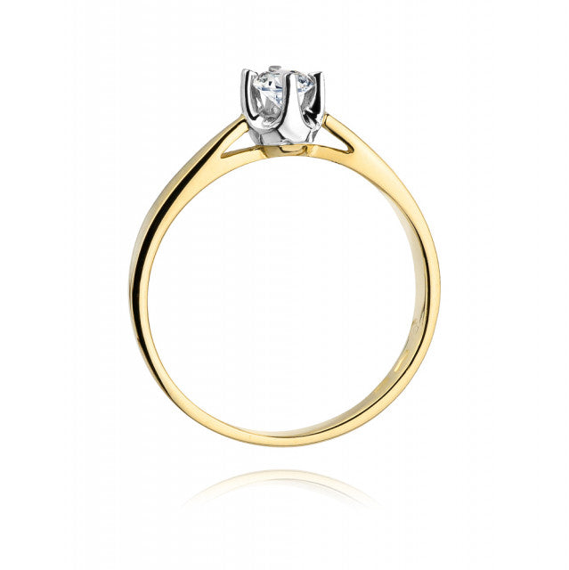 Inel Aur 14K cu Diamant Natural 0.20 ct, imaginea 3 din 11