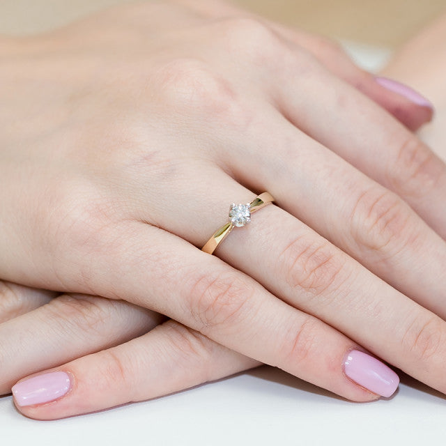 Inel Aur 14K cu Diamant Natural 0.20 ct, imaginea 7 din 11