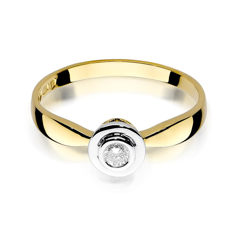 Inel Aur 14K cu Diamant Natural 0.10 ct, imaginea 2 din 11