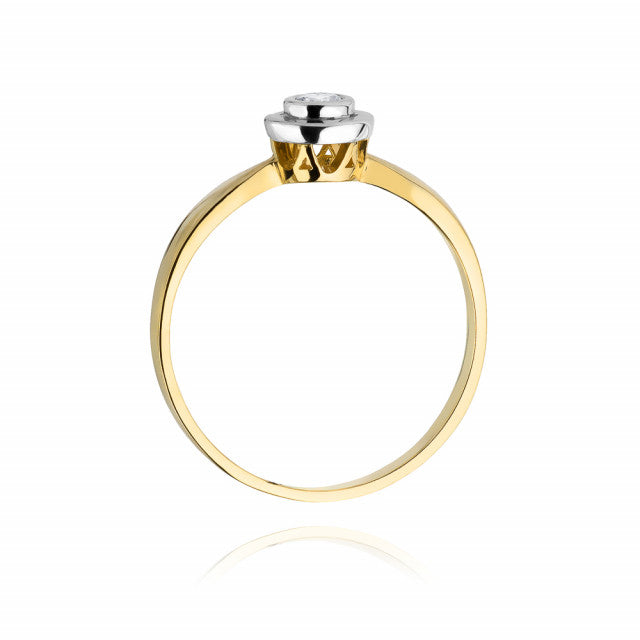 Inel Aur 14K cu Diamant Natural 0.10 ct, imaginea 3 din 11
