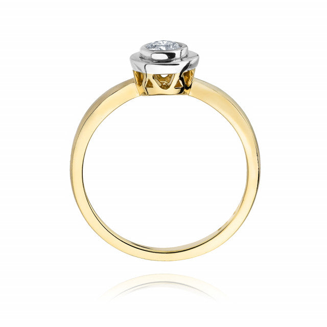 Inel Aur 14K cu Diamant Natural 0.20 ct, imaginea 3 din 11