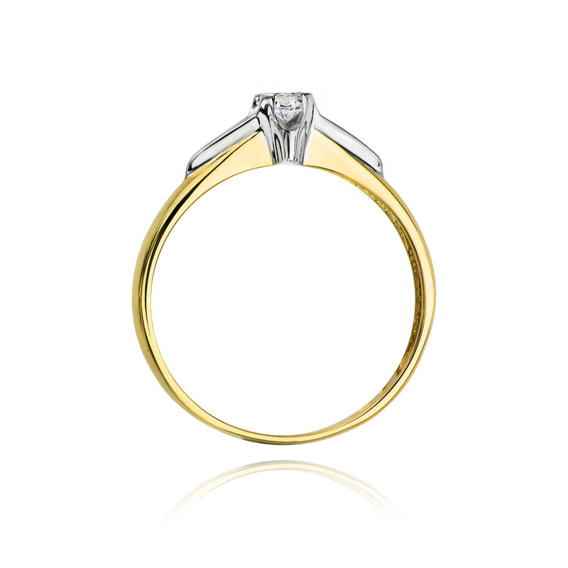 Inel Aur 14K cu Diamant Natural 0.10 ct, imaginea 3 din 11