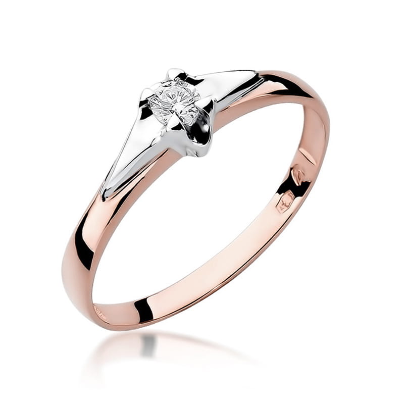 Inel Aur 14K cu Diamant Natural 0.10 ct, imaginea 8 din 11