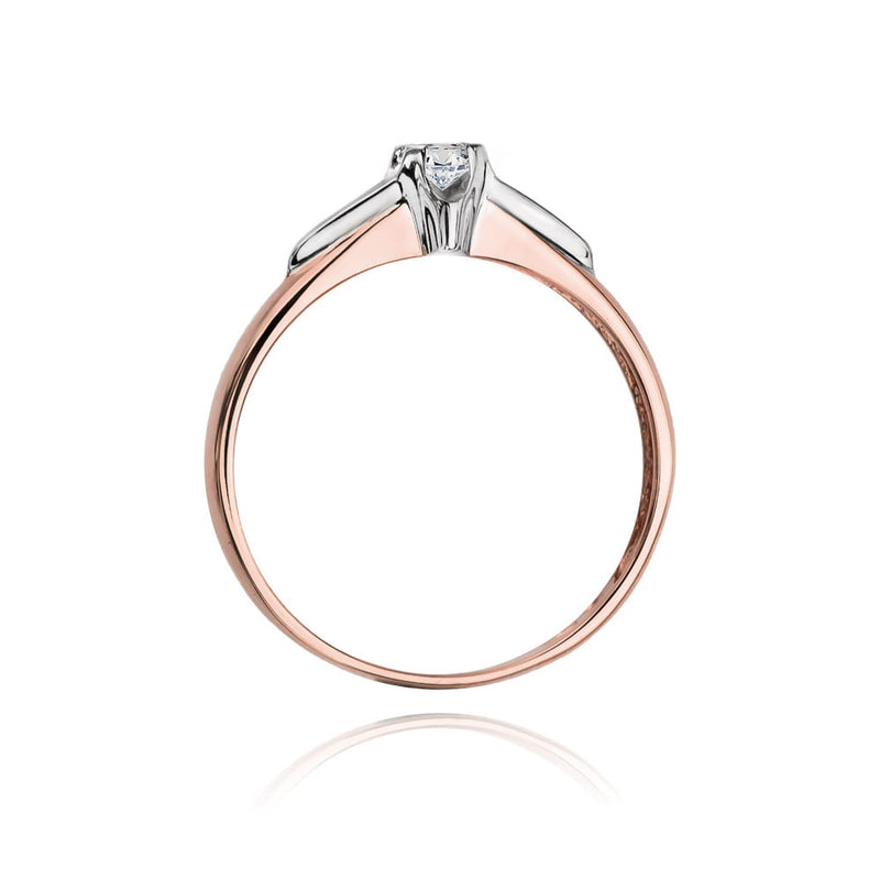 Inel Aur 14K cu Diamant Natural 0.10 ct, imaginea 10 din 11
