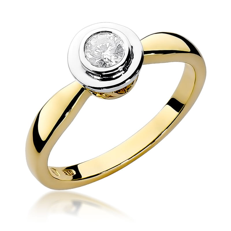 Inel Aur 14K cu Diamant Natural 0.30 ct — Aur galben