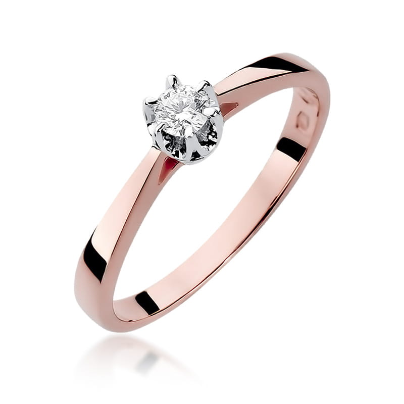 Inel Aur 14K cu Diamant Natural 0.12 ct, imaginea 5 din 11