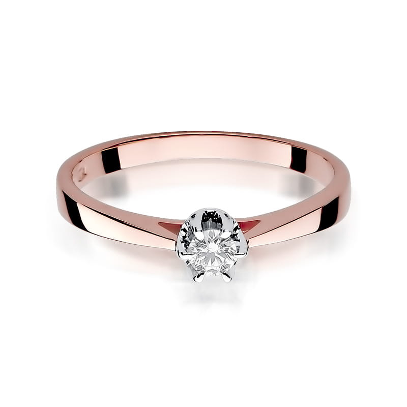 Inel Aur 14K cu Diamant Natural 0.12 ct, imaginea 6 din 11