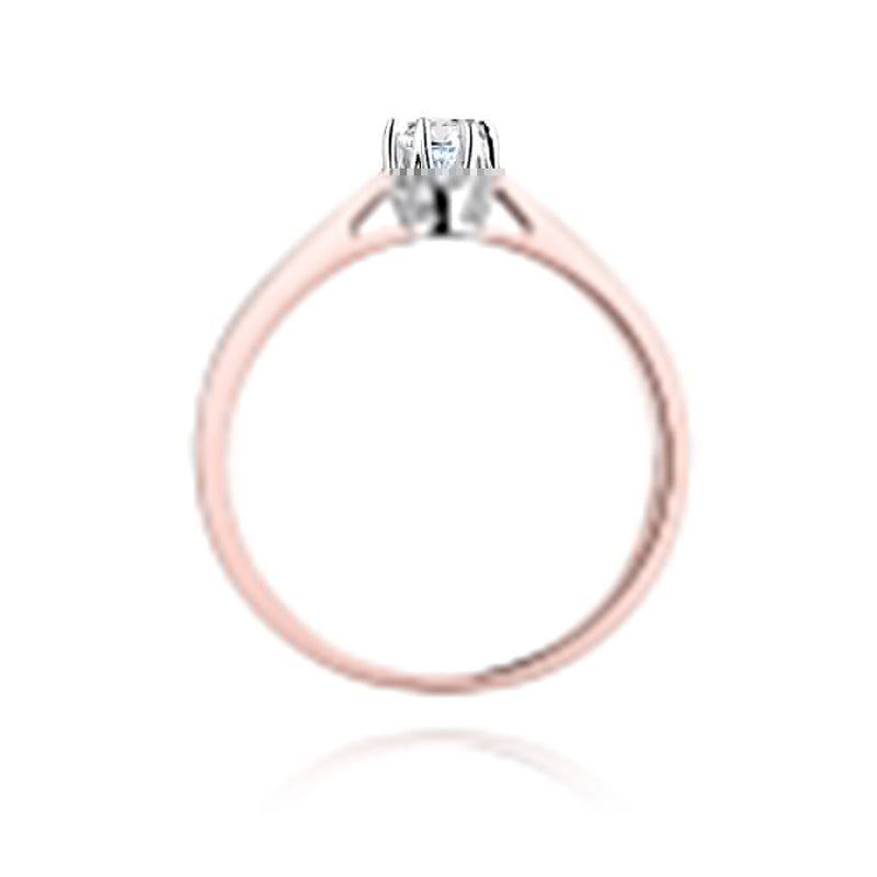 Inel Aur 14K cu Diamant Natural 0.12 ct, imaginea 7 din 11